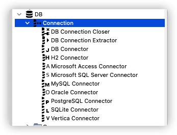 DB 数据库节点集合中的Connector部分