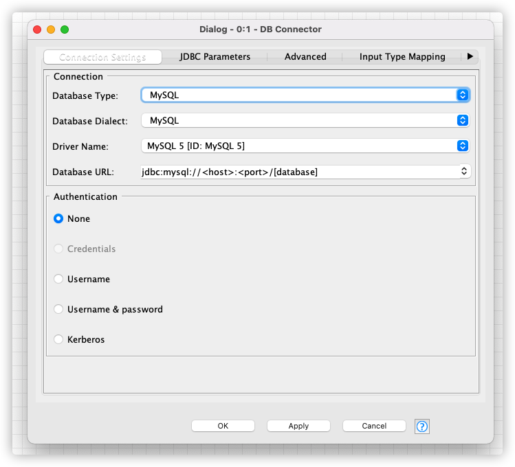 经过特定配置后可以读取 MySQL 的 Database Connector